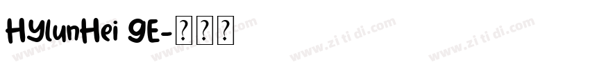 HYlunHei GE字体转换